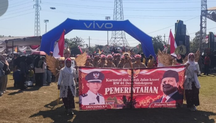 Karnaval Budaya HUT RI ke-81 di Sidokepung Meriah, Kades Ajak Warga Jaga Persatuan