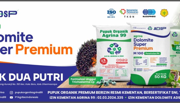 Kios Pupuk Dua Putri Hadirkan Rangkaian Produk Unggulan Agrina 99 dan ADSP di Dharmasraya