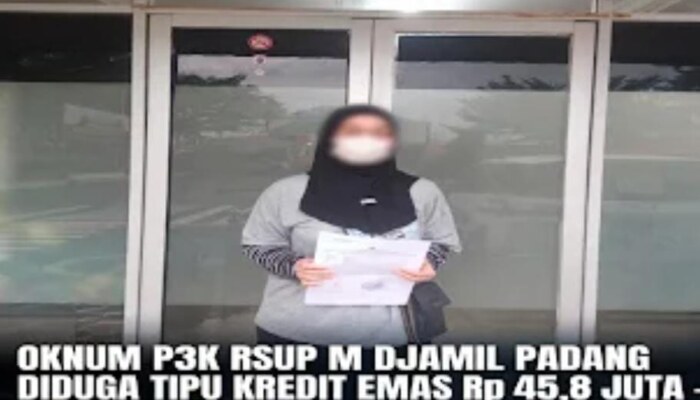 Oknum Diduga Karyawan P3K RSUP M Djamil Padang Dilaporkan ke Polresta Padang, Dugaan Tipu Kredit Emas Rp 45,8 Juta Pakai Data Fiktif