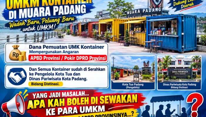 Kontainer UMKM di Muara Padang Disorot, Bolehkah Fasilitas dari Anggaran APBD Disewakan?