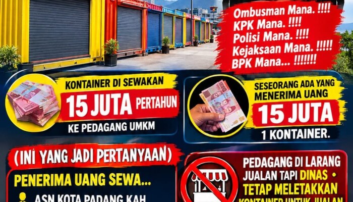 Pengadaan Booth Ekraf Kota Tua Padang Rp340 Juta Disorot, Publik Tuntut Penjelasan Resmi Pengelolaan Aset