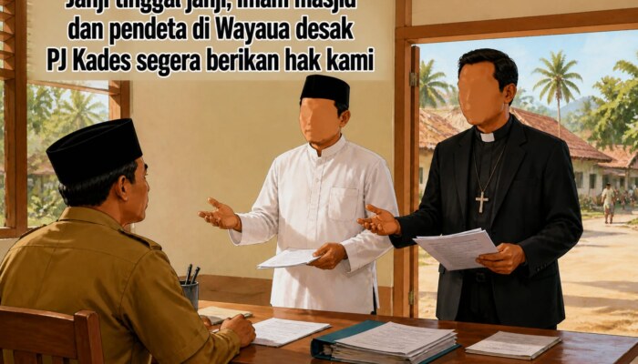 Janji Tinggal Janji, Imam dan Pendeta di Wayaua Desak Pj Kades Rasid Sabtu Segera Berikan Hak Kami