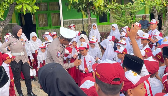 Antusiasme Luar Biasa! Satlantas Polresta Sumenep Diserbu Pertanyaan Cerdas Siswa SDN Pangarangan 3